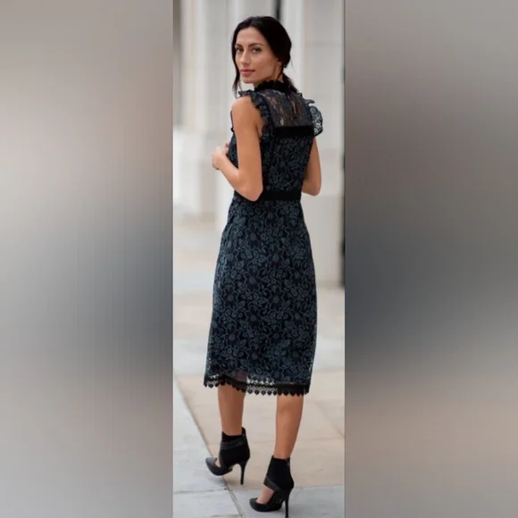 EUC...Beautiful Zara Guipure Lace Dress (with whimsy/goth vibes)  Size Small - Picture 5 of 13